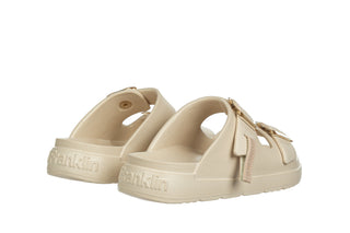 Klapki D Franklin Vibe Foam 2 Buckles Cristal Cream 206018, Beżowy, Tworzywo