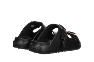 Klapki D Franklin Vibe Foam 2 Buckles Black Platinum 206021, Czarny, Tworzywo