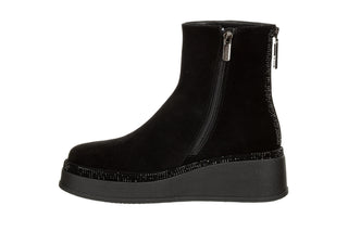 Botki Loretta Vitale C9638 Black Suede 514285, Czarny, Skóra naturalna