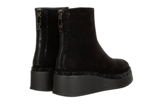 Botki Loretta Vitale C9638 Black Suede 514285, Czarny, Skóra naturalna