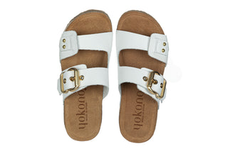 Klapki Yokono Wiwi-252 Opack Blanco 208022, Biały, Skóra naturalna