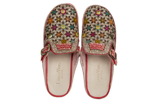 Klapki Laura Vita Dorry 01 Rouge 202109, Beżowy, Skóra naturalna