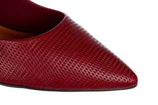 Czółenka Bottero 377101 Bordo 523094, Bordowy, Skóra naturalna