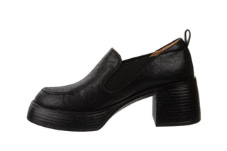 Czółenka DA Premium Collection CR62-3525 Black 216010, Czarny, Skóra naturalna