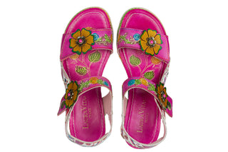 Sandały Laura Vita Bonito 38 Fushia 202108, Różowy, Skóra naturalna