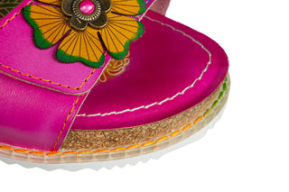 Sandały Laura Vita Bonito 38 Fushia 202108, Różowy, Skóra naturalna