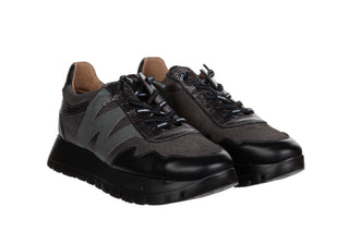 Sneakersy Wonders A-24110 Negro 138088, Szary, Skóra naturalna