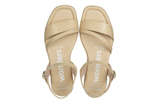 Sandały Wonders B-1001 Beig 138061, Beżowy, Skóra naturalna