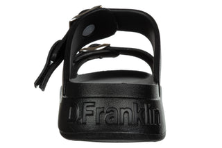 Klapki D Franklin Vibe Foam 2 Buckles Black Platinum 206021, Czarny, Tworzywo