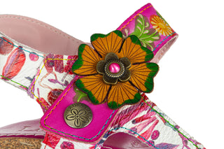 Sandały Laura Vita Bonito 38 Fushia 202108, Różowy, Skóra naturalna