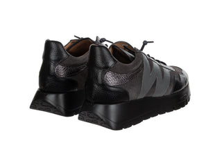 Sneakersy Wonders A-24110 Negro 138088, Szary, Skóra naturalna