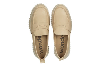 Mokasyny Wonders A-4410 Beig 138054, Beżowy, Skóra naturalna