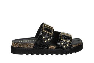 Klapki Yokono Tunez-262 Coco Negro 208020, Czarny, Skóra naturalna