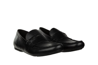 Półbuty Calvin Klein Saint Shiny Vacchetta Black, Czarny, Skóra naturalna