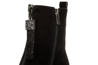 Botki Loretta Vitale C9645 Black Suede 514286, Czarny, Skóra naturalna