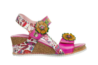 Sandały Laura Vita Bonito 38 Fushia 202108, Różowy, Skóra naturalna