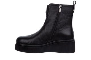 Botki Loretta Vitale W1824 Black Leather 514292, Czarny, Skóra naturalna