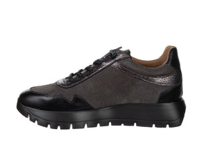 Sneakersy Wonders A-24110 Negro 138088, Szary, Skóra naturalna