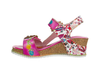 Sandały Laura Vita Bonito 38 Fushia 202108, Różowy, Skóra naturalna