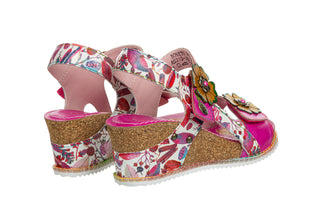 Sandały Laura Vita Bonito 38 Fushia 202108, Różowy, Skóra naturalna