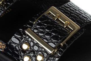 Klapki Yokono Tunez-262 Coco Negro 208020, Czarny, Skóra naturalna