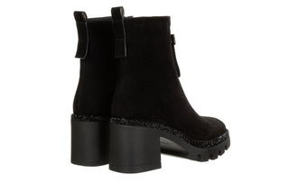 Botki Loretta Vitale C9645 Black Suede 514286, Czarny, Skóra naturalna