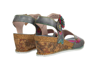 Sandały Laura Vita Bonito 35 Gris 202107, Szary, Skóra naturalna