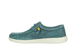 Półbuty Pitas Wp150 Wallabi Washed Aqua 003377, Niebieski, Tkanina