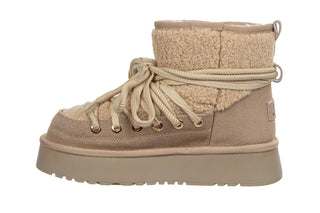 Śniegowce DA Premium Collection GR62-6021 Beige 216016, Beżowy, Skóra naturalna