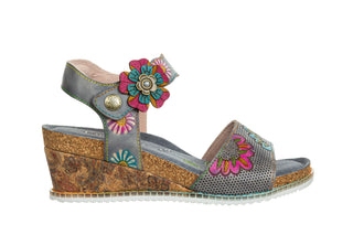 Sandały Laura Vita Bonito 35 Gris 202107, Szary, Skóra naturalna