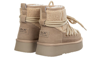 Śniegowce DA Premium Collection GR62-6021 Beige 216016, Beżowy, Skóra naturalna