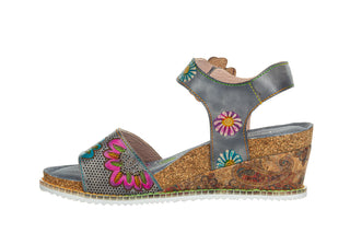 Sandały Laura Vita Bonito 35 Gris 202107, Szary, Skóra naturalna