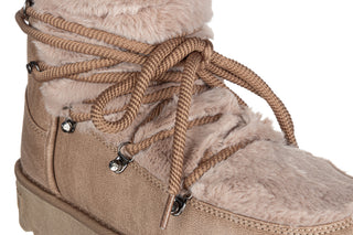Śniegowce D Franklin Nordic Trk Fur Taupe 206027, Brązowy, Materiał