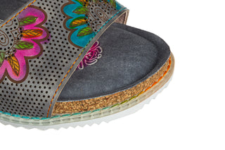 Sandały Laura Vita Bonito 35 Gris 202107, Szary, Skóra naturalna