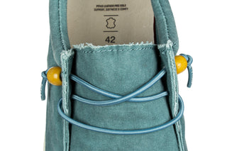 Półbuty Pitas Wp150 Wallabi Washed Aqua 003377, Niebieski, Tkanina