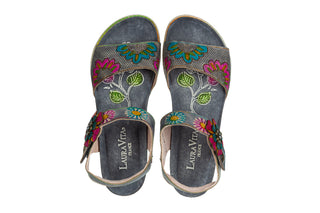 Sandały Laura Vita Bonito 35 Gris 202107, Szary, Skóra naturalna