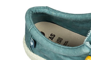 Półbuty Pitas Wp150 Wallabi Washed Aqua 003377, Niebieski, Tkanina