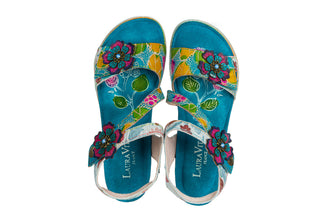 Sandały Laura Vita Bonito 32 Turquoise 202106, Niebieski, Skóra naturalna