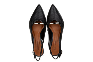 Czółenka Bottero 377103 Black 523097, Czarny, Skóra naturalna
