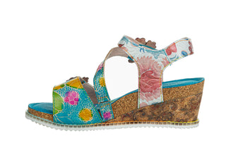 Sandały Laura Vita Bonito 32 Turquoise 202106, Niebieski, Skóra naturalna