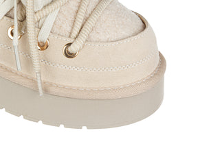 Śniegowce DA Premium Collection GR62-6021 Cream 216019, Beżowy, Skóra naturalna