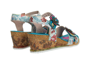 Sandały Laura Vita Bonito 32 Turquoise 202106, Niebieski, Skóra naturalna