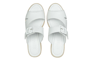 Klapki Bayla-161 022 09 Ln 13 White 161754, Biały, Skóra naturalna