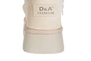 Śniegowce DA Premium Collection GR62-6021 Cream 216019, Beżowy, Skóra naturalna