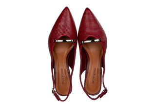 Czółenka Bottero 377103 Bordo Bordo 523098, Bordowy, Skóra naturalna