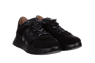 Sneakersy Wonders A-24111 Negro 138075, Czarny, Skóra naturalna