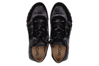 Sneakersy Wonders A-24111 Negro 138075, Czarny, Skóra naturalna