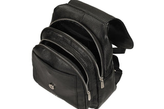 Plecak Toscanio A186 Czarny, Skóra naturalna