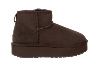 Śniegowce Emu Stinger Micro Flatform 2-0 Chocolate 119213, Brązowy, Skóra naturalna