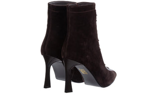 Botki DA Premium Collection LZ62-2055 Chocolate 216020, Brązowy, Skóra naturalna